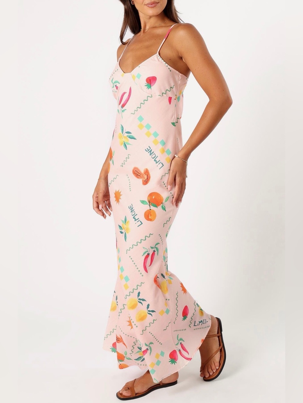 Petal & Pup Frutti Satin Maxi Dress B685 - Picture 3 of 7